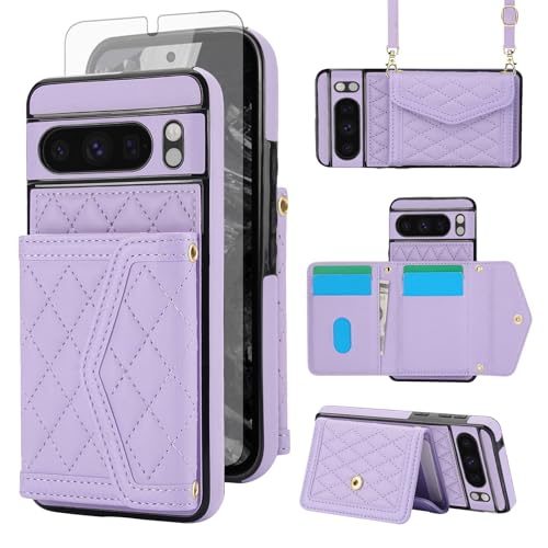 Coque Google Pixel 8 Pro 5G étui portefeuille cuir avec porte-carte RFID