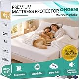 OhGeni Waterproof Mattress Protector, King Size Mattress Pad...