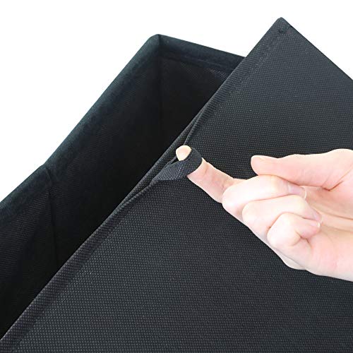 image for Otto & Ben Folding Toy Box Chest with Memory Foam Seat Tufted Faux Lea