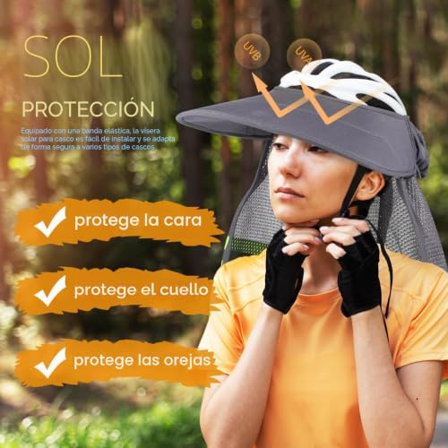 Miniatura 7 de Doitool Protector Solar Para Casco De Obra - Parasol De Seguridad Con Visera - Cubre Cuello Sombra Pantalla - Malla De Poliéster Transpirable Para Construcción Trabajo Al Aire Libre Y Jardinería