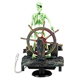 Saim® Pirate Skeletons & Pirate Ships Live Action Aquarium Ornament
