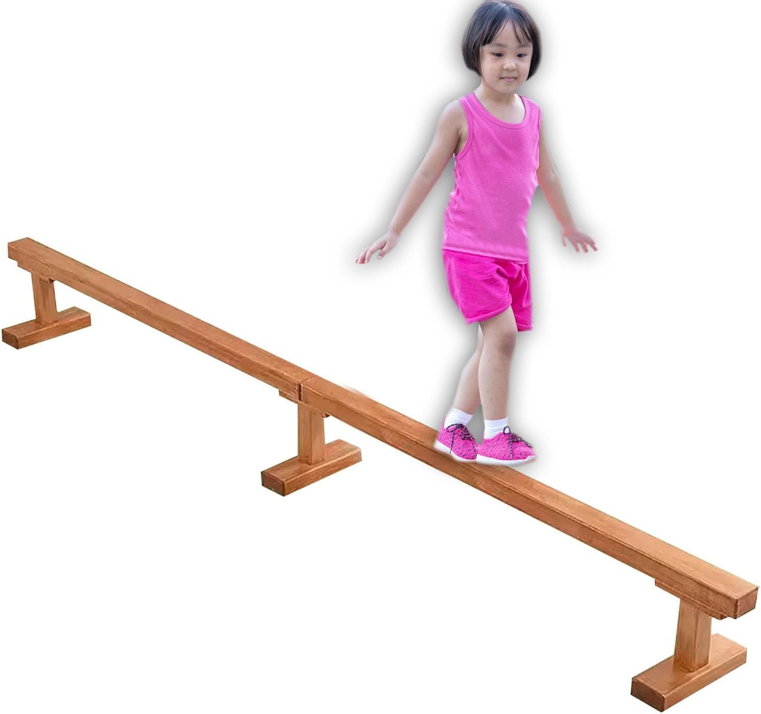 Home Club Gymnastics Beam/ Balance Pad, 150 200 300 Cm Long High Wooden Beam/ Walking Beams, Heavy Duty/ Extra Firm, Holds Up to 198lbs, Toddler to Adult Age(Size:200cm(78.7in) long/15cm(5.9in) width)