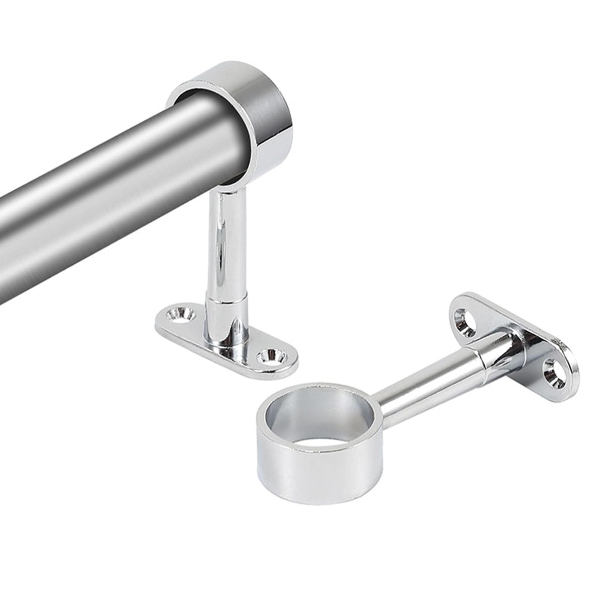 Supporti Per Aste Tende Biluer - 8 Pezzi Per Soffitto O Parete - Acciaio Inox 22 Mm - Foto 4