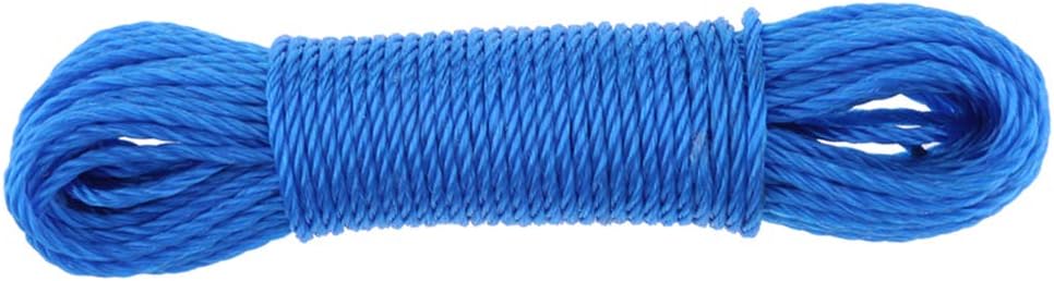 FLAMEER Multi Purpose Nylon Ropes Tie-Downs Tarpaulin Garden Outdoors, Washing Lines 10 / 20m - 20m-Blue, Blue-20m