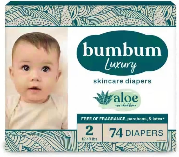 Bum-Bum Luxury Fragrance-Free Disposable Diapers - (Select Size and Count) (Size-1)