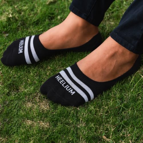 Image of HEELIUM Bamboo No Show Socks for Men | Odour Free & Breathable | 3X Softer Than Cotton Socks | Low Cut Socks | Size (UK 6-10)