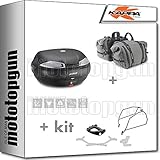 yamaha fazer fz6 kofferträger Topcase schwarz, 53 L. mit roten Reflektoren