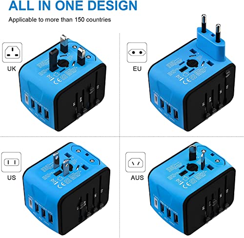 image for Viyafit Universal International Travel Power Adapter, All in One Wall 