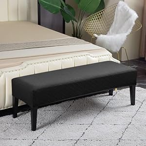 Lebaley Dining Bench Cover Stretch Jacquard Bench Slipcover Dining Bench Seat Protector Washable Dining Room Bench Cover Removable Dining Bench Protector for Kitchen Living Room Bedroom (Black) Lebaley Dining Bench Cover Stretch Jacquard Bench Slipcover Dining Bench Seat Protector Washable Dining Room Bench Cover Removable Dining Bench Protector for Kitchen Living Room Bedroom Black