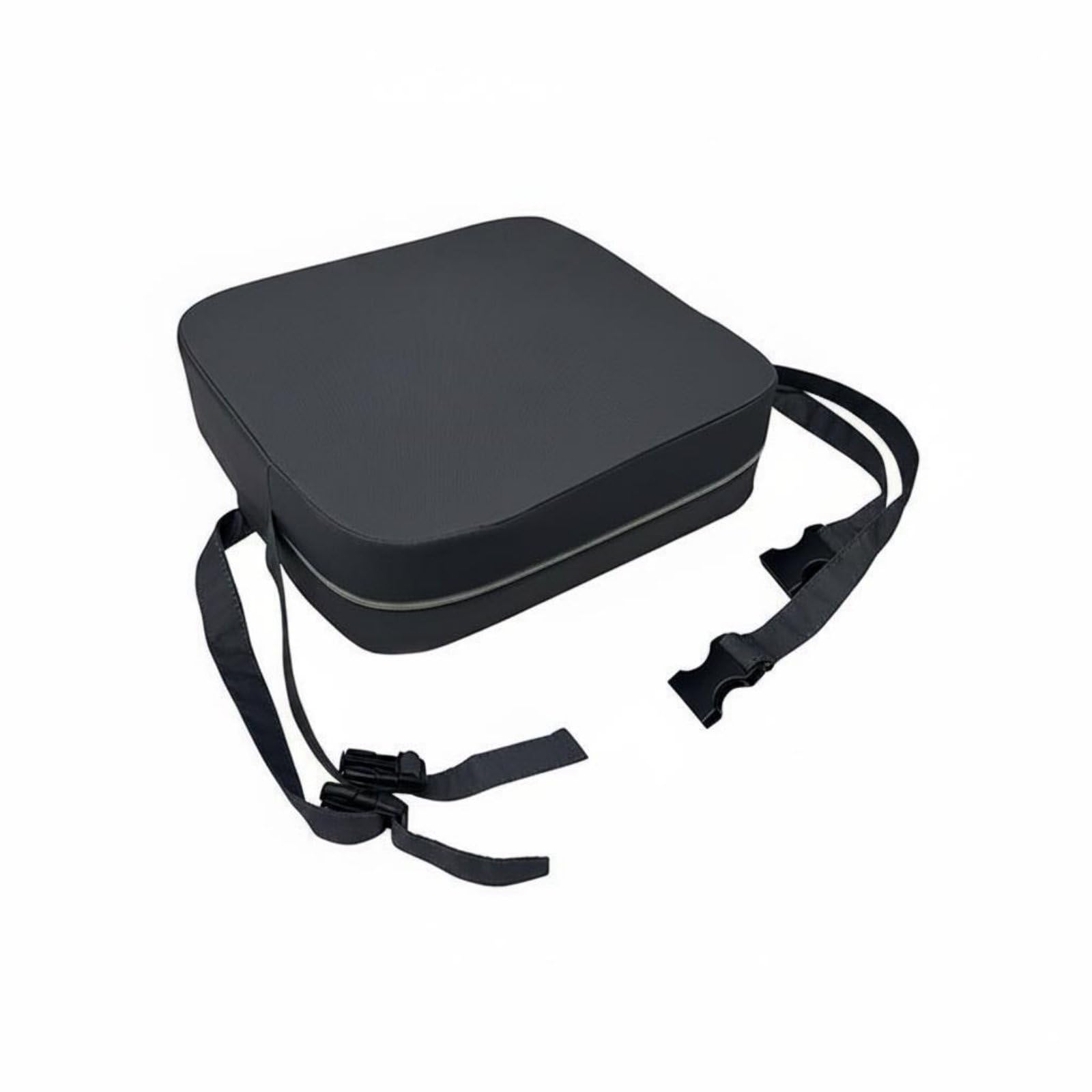 Fastening Straps Chair Booster Seat Cushion Thick Padded Dining Chair Booster Pad Zipper Closure Textile Cover, Dark Gray|Home & Kitchen | Home Improvement-image-5