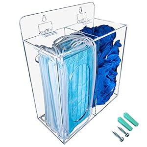 KOEMEHR Acryl 2-Fach Spender für Masken/Handschuhe