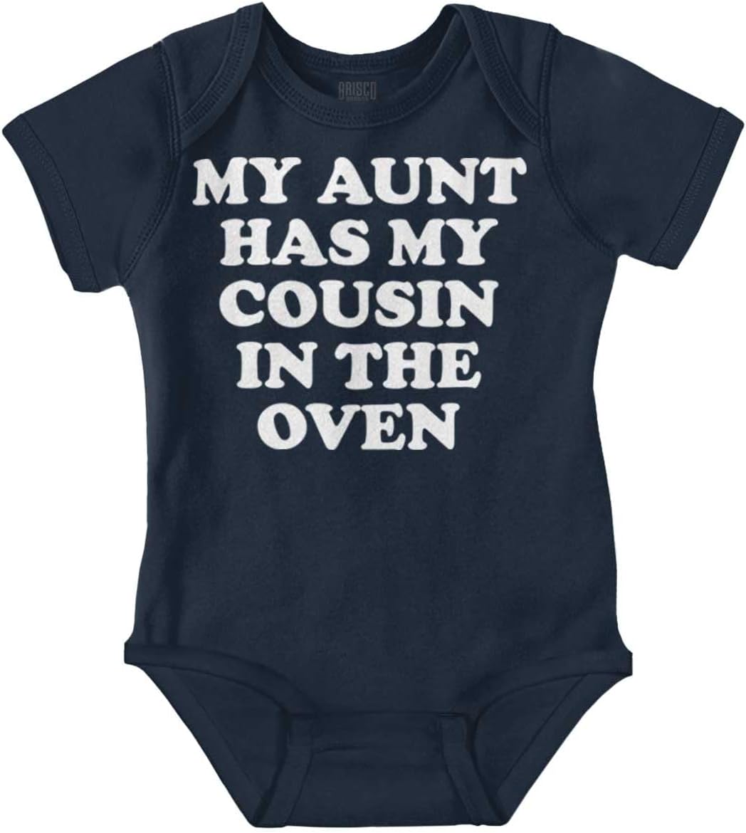 Brisco Brands Proud Nephews Nieces Excepting Auntie Baby Romper Boys or Girls
