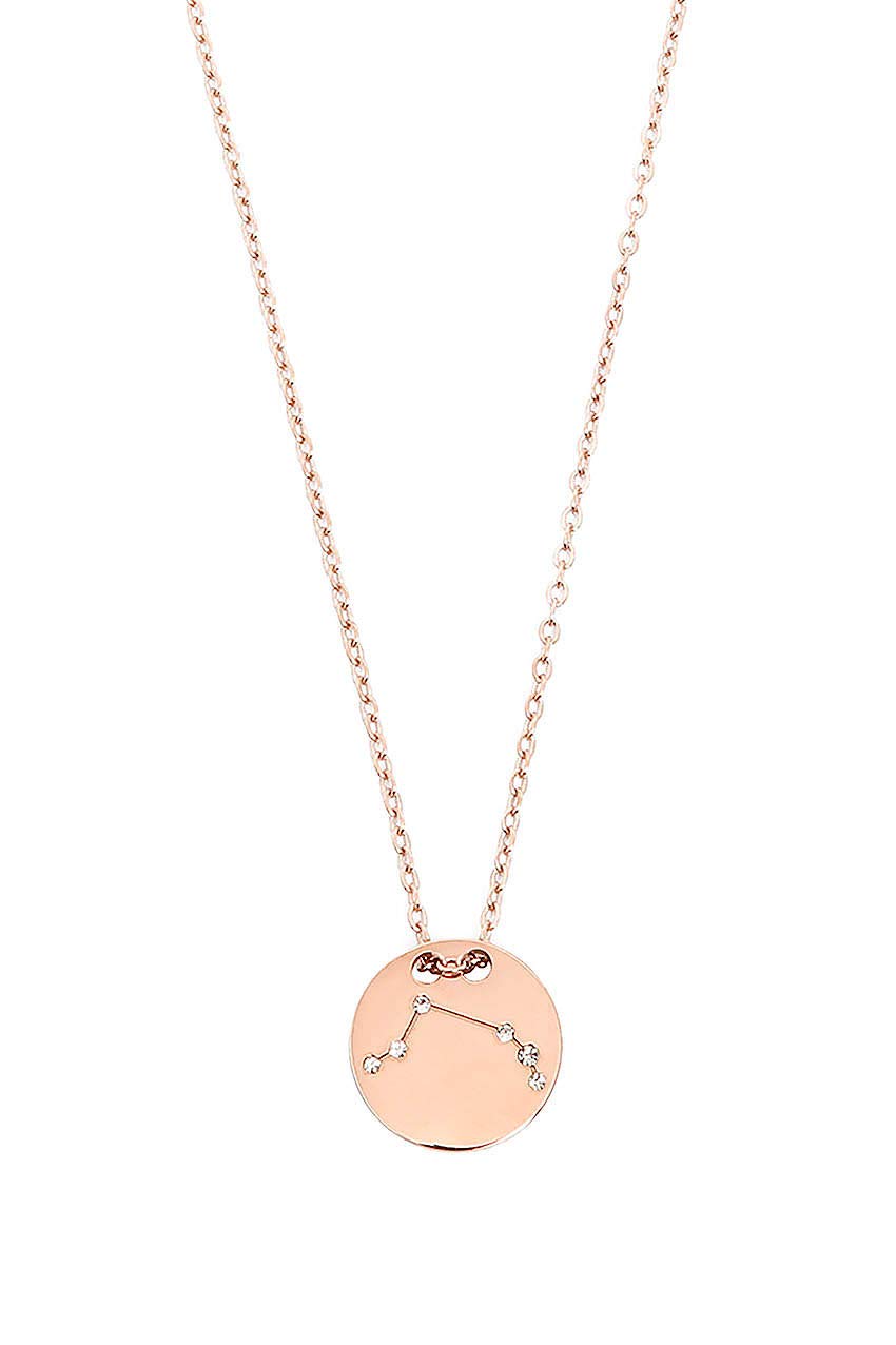 Mariesy Necklace with Zodiac Sign Necklace 925 Sterling Silver Coated Horoscope
