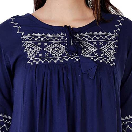 Image of Kartik Fashion Women Rayon Embroidered Regular Top