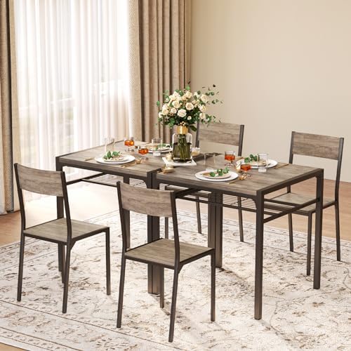Image of Gizoon Dining Table Set for 2, 3 Piece Kitchen Table with 2 Chairs for Small Space, Apartment, Kitchen, Dining Room, Space-Saving