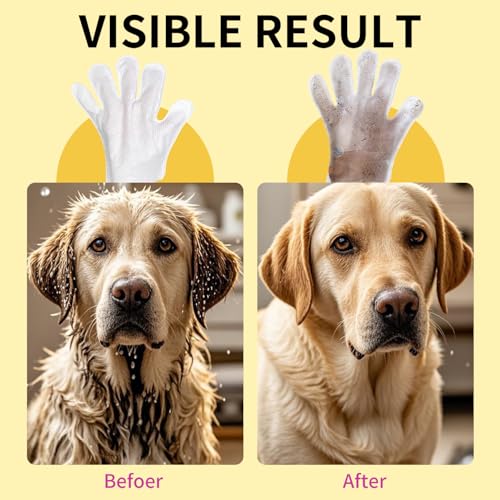 MIOSSZI Pet Gloves Wipes for Dogs & Cats, No-Rinse Grooming, Unscented - Image 5