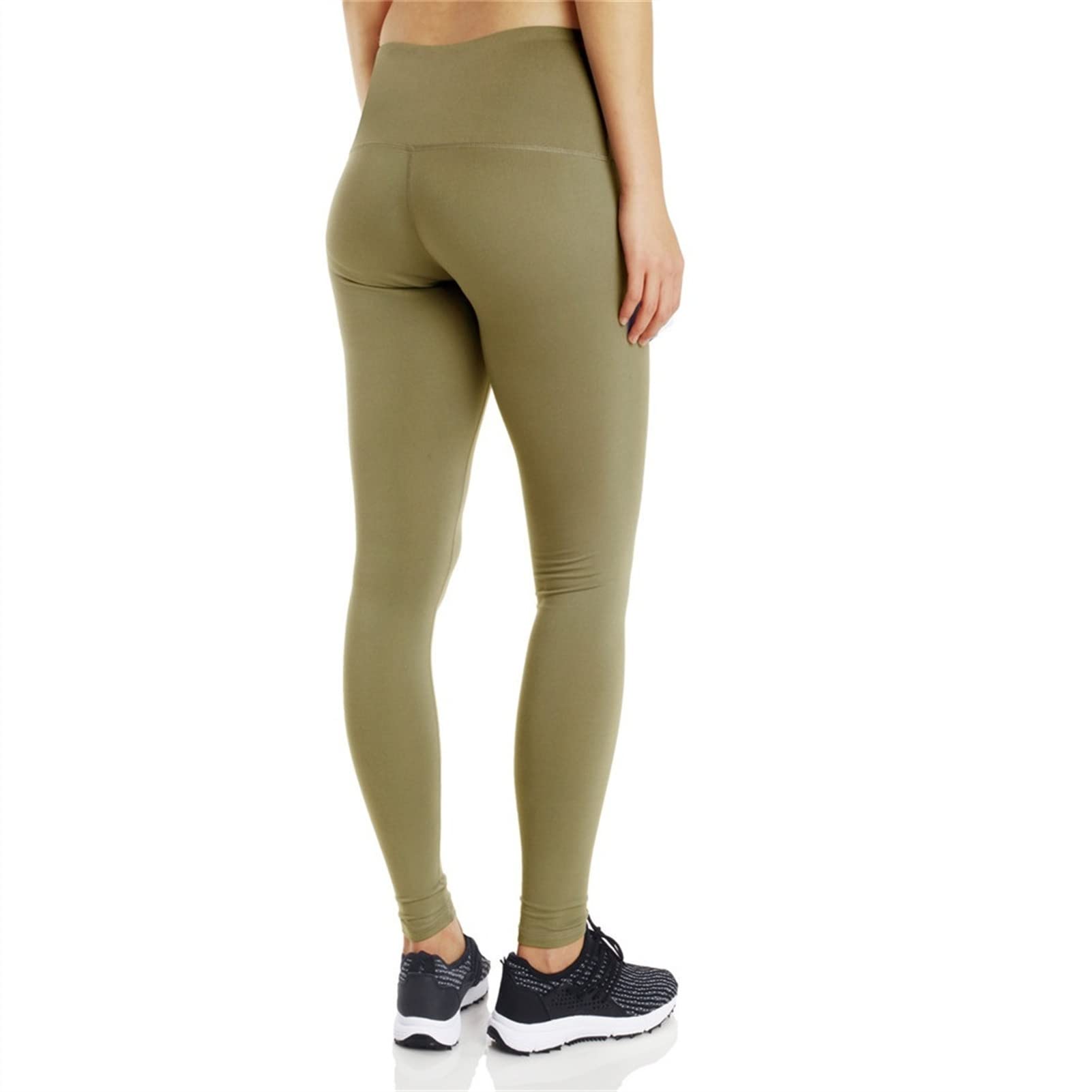 Seksowne, długie legginsy dla kobiet, podstawowe wysokie talii, spodnie do jogi, cienkie rajstopy sportowe, do treningu, treningu, proof Power Flex Solid Color Sports Running Workout Gym Tigh