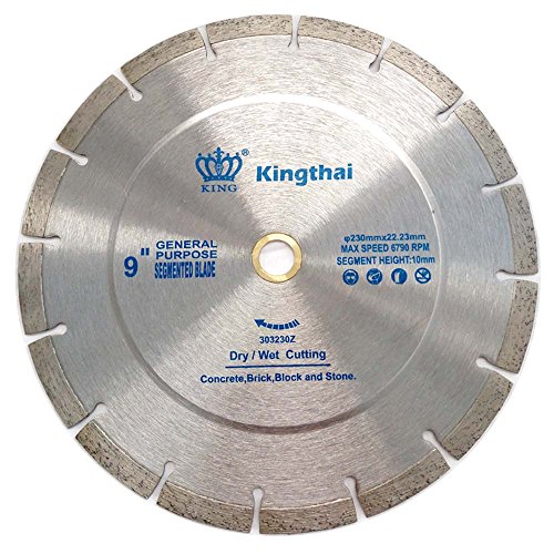 Kingthai 9 Inch Wet Dry Segmented Cutting Concrete Diamond Saw Blade for Masonry