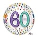 Produktbild PARTY DISCOUNT NEU Folienballon HBD Rainbow Orbz, 60th, 40 cm