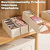 Lucoridy 6 organizer per armadi, cassetti, in tessuto, pieghevole, organizer per cassetti, organizer, 6 pezzi, colore grigio