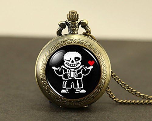 Undertale SansGame Gaming Men Handmade Pocket Watch Fashion Necklace Watch Pendant steampunk Jewelry Gift