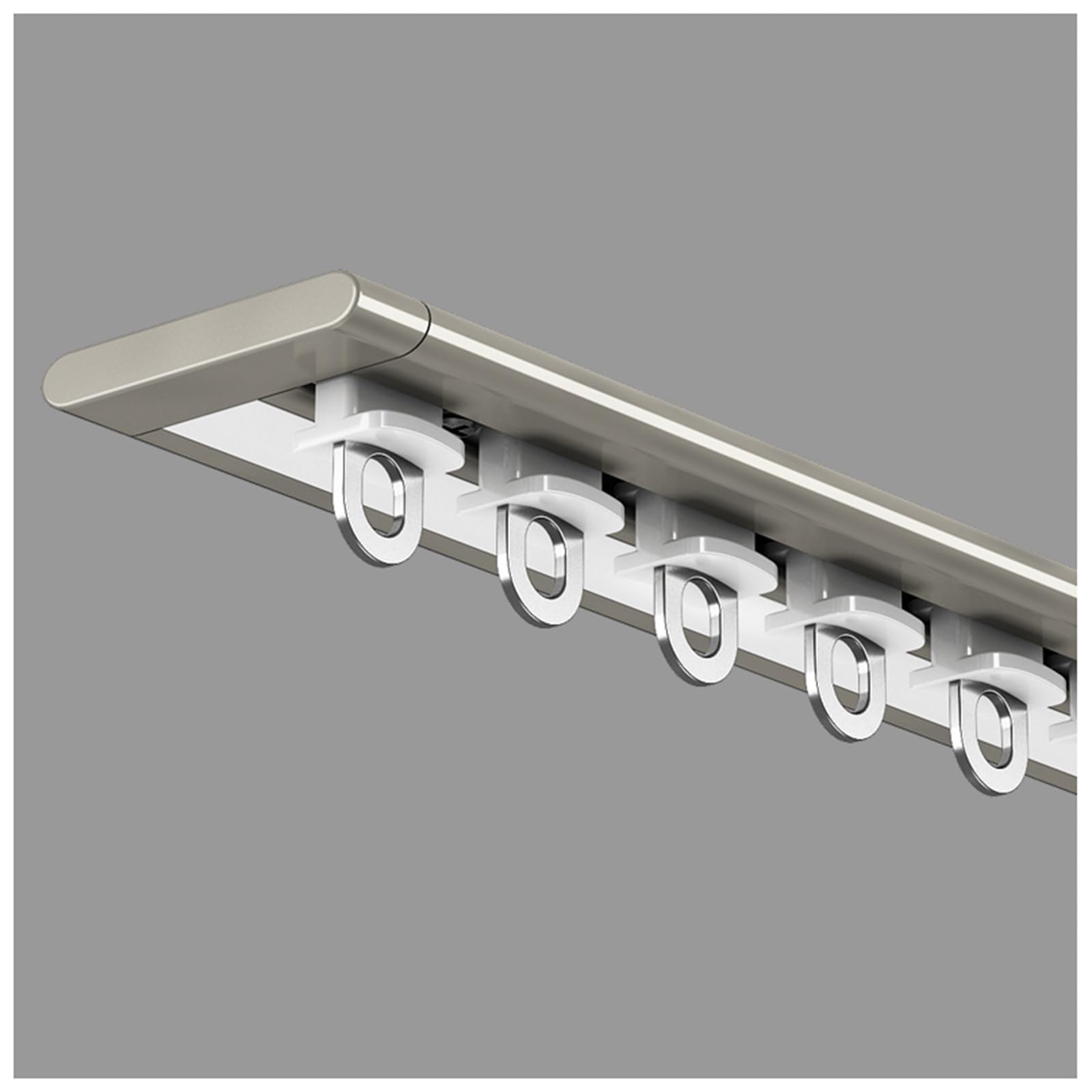 Ceiling Curtain Track, Ultra-Thin Aluminum Curtain Rails Ceiling Mount Curtain Tracks System With Roller, Silent Ceiling Track For Curtains-Room Divider(Champagne,9.2FT/280CM)