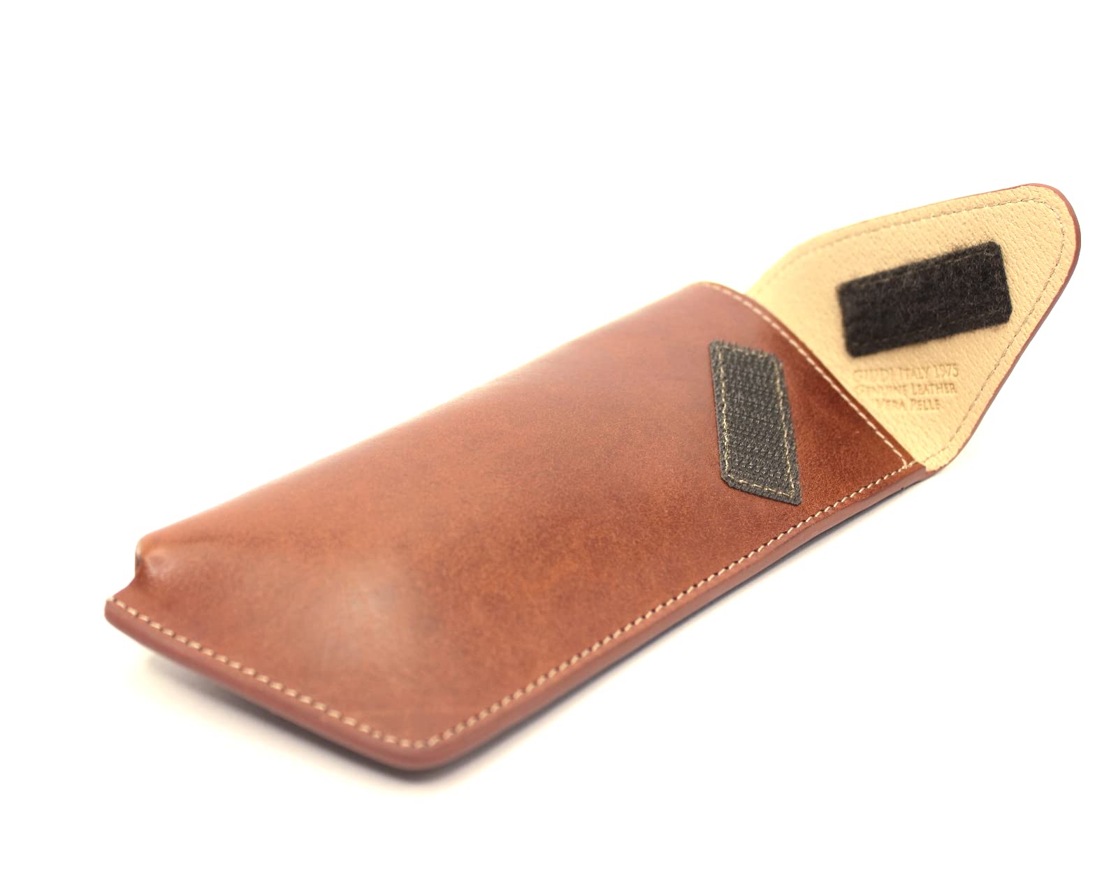Generisch GIUDI ® etui na okulary, skóra, koniak, 19x10x2,5