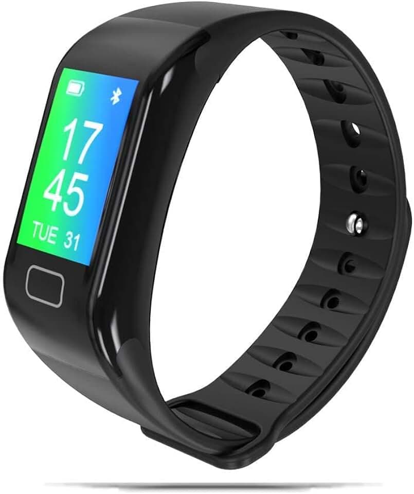 NK Pulsera de Actividad Inteligente Smartband-02, Frecuencia cardíaca, Monitor del sueño, Resistencia al Agua IP67, Podómetro, Color Negro