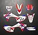 Team Grafik Grafikabziehbilder Aufkleber Kits für Honda CRF250R 2018 2019 2020 2021 für Honda CRF 450 CRF450R 2017 2018 2019 2020 Motocross Aufkleber (Color : 5)