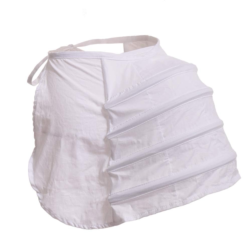 Graceart Women's White Victorian Crinoline Hoop Bustle Cage Pannier
