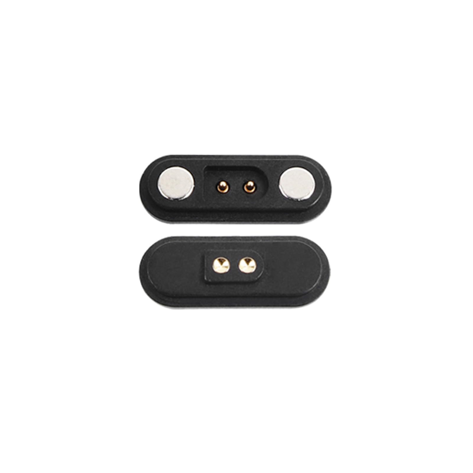 Tcbstone Men's Black 1 Pair 2/3/4/5/6/7/8/9/10/12Pin Magnetic Pogo Pin Connector, +Fe Spring Loaded Pogopin Connector Dc Power Charge Probe Socket (2Pin)