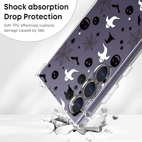 BEIMEITU for Samsung Galaxy S24 Ultra Case Halloween Pumpkin Skull, Cute Design Women Girls Shockproof Soft Slim Mobile Phone Clear Cover for Samsung Galaxy S24 Ultra by BEIMEITU - Used condition - Image 5