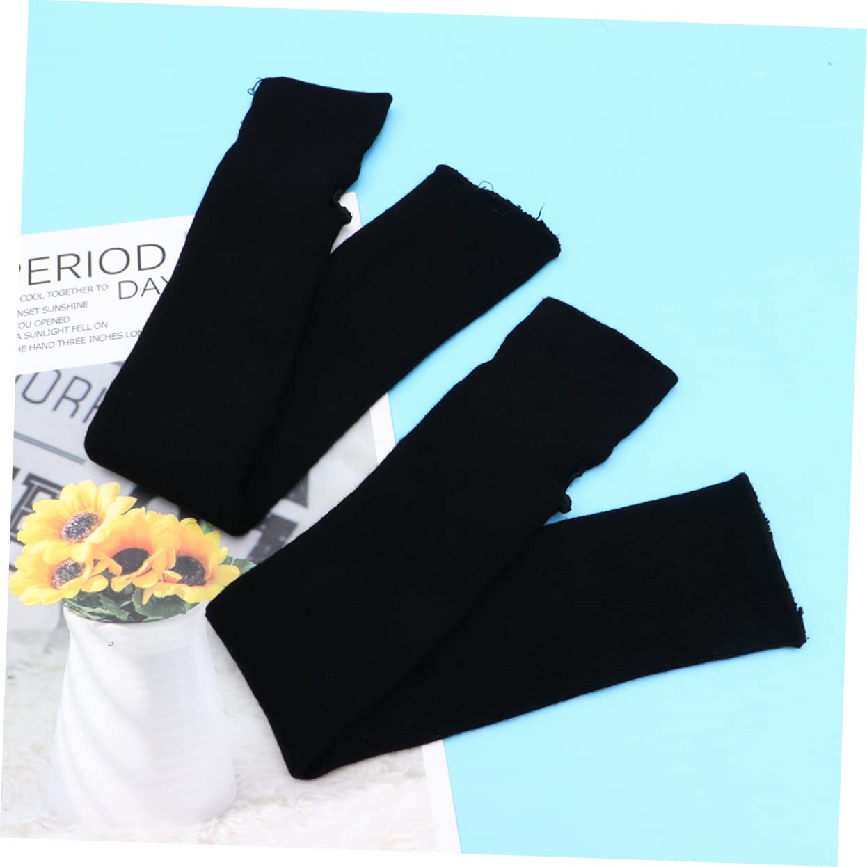 Healeved Cycling Sleeves for Winter 1 Pair Knitted Cotton Forearm Covers Warm Comfortable for Outdoor Activities