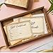 Set of 50 Gift Certificates for Business with Envelopes, 4 x 6 Inch Custom Blank Gift Cards for Vouchers, Spa, Salon, Restaurants