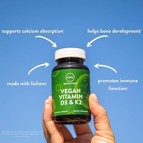 Miniatura 4 de MRM Nuturition Vitamina D3 vegana de 2,500 UI  Hueso + Salud inmunológica  Hecho de líquenes  Apoya la absorción de calcio  Vegano + Apto para