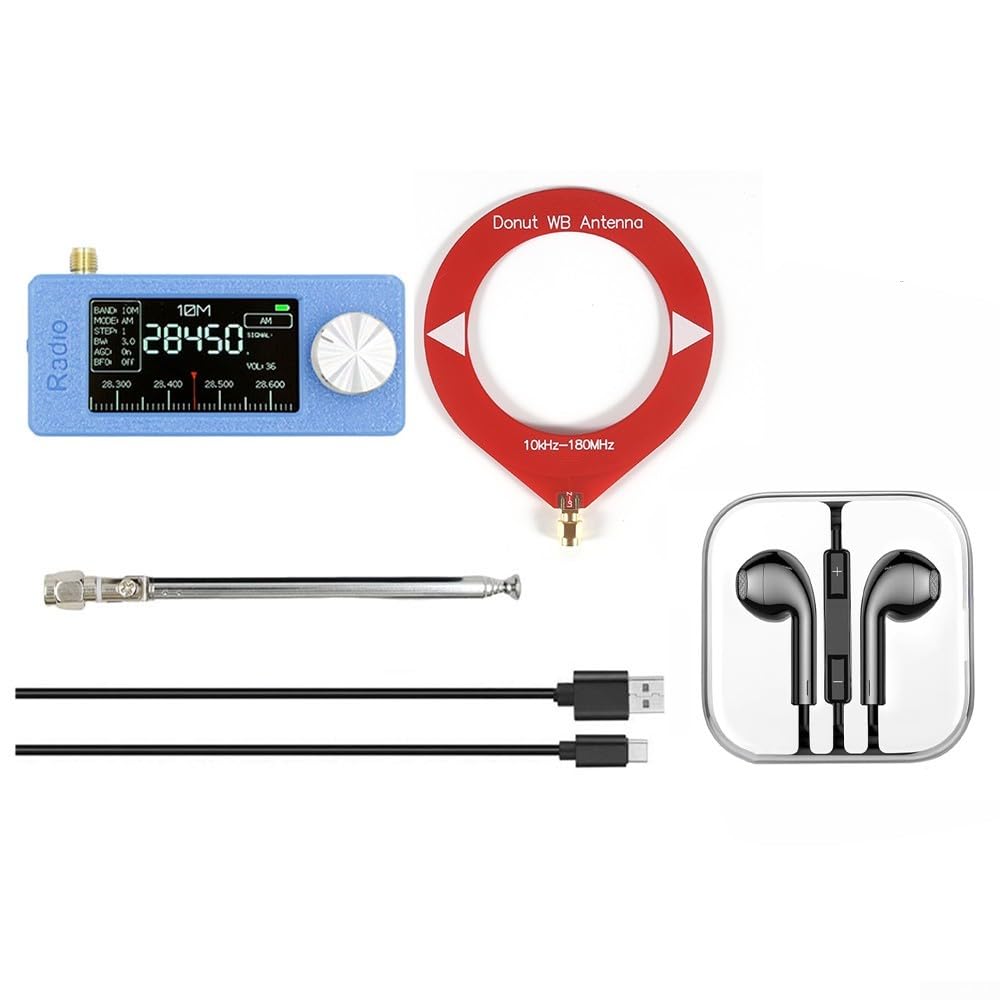 SI4732 per radio dsp da 1,9 pollici IPS a colori Pocket SI4732 per (rosso) | Display IPS HD da 1,9 pollici, SI4732 per chip dsp, visione chiara anche al sole, design compatto