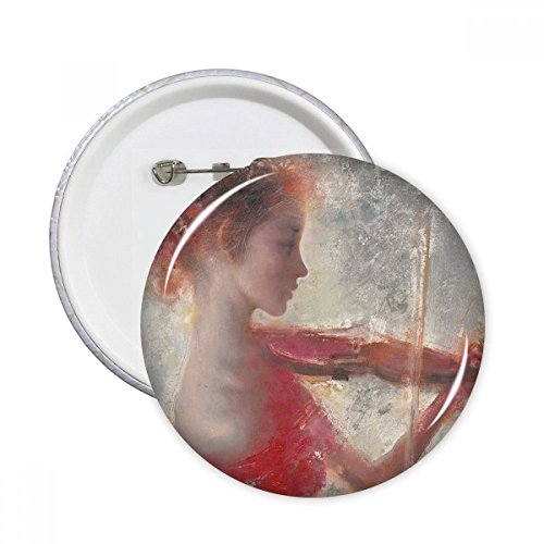Badge Peinture à l'huile Red Girl Lotus XXL pour personnaliser vos vestes et sacs à dos