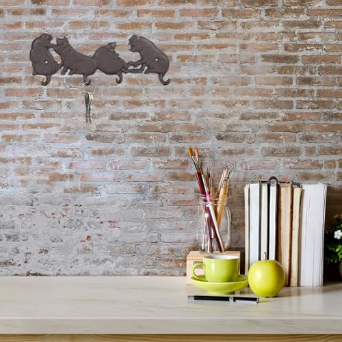 Crochet Mural Cochon en Fer Noir pour Fixer et Suspendre vos Manteaux - 6