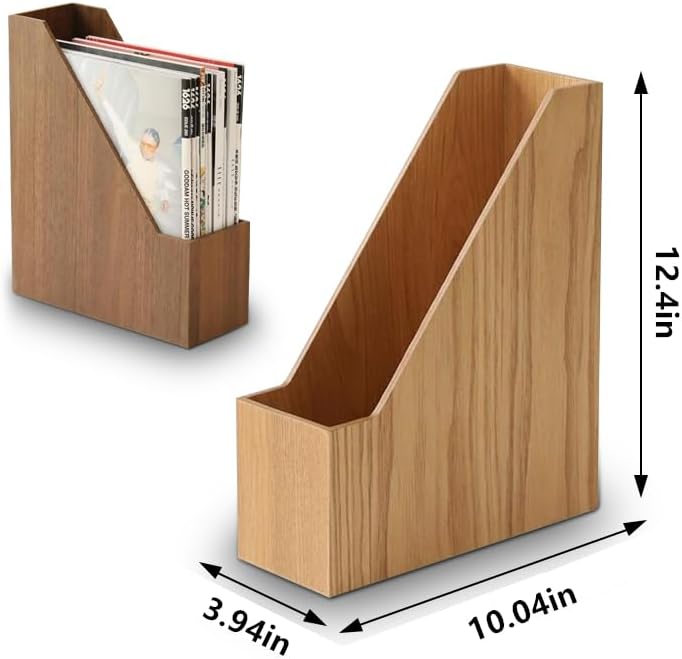 Natural Wooden Bookshelf for Home & Office - Sturdy High-Capacity Storage Shelf with Soft Natural Wooden Grain, Durable Modern Design (Light Wood)