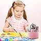 Cayxenful 360 Grad Stiftehalter Drehbar, Aesthetic Schreibtisch Organizer Kinder mit 5 Fächern,Große Kapazität Stifte Organizer-Desk Organisation für Büro, Schule, Zuhause Stifte Organisation (Rosa)