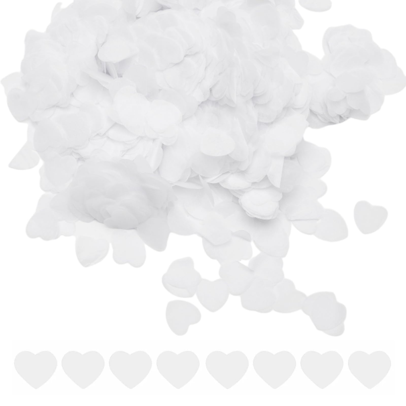 10000 Pieces Biodegradable Confetti, 100g White Heart Paper Confetti, Wedding Confettii Biodegradable for Weddings & Celebrations, TableConfetti Decor