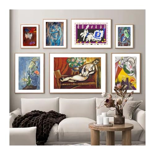 Toile d'art mural abstrait chèvre 20x25 cm affiche de galerie sans cadre