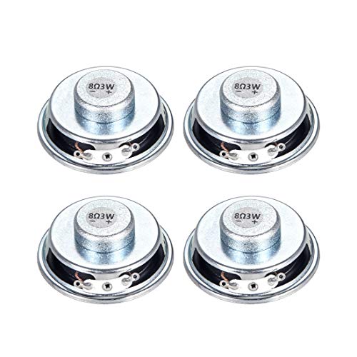 PATIKIL 2W 8 Ohm Metallo Alloggiamento Rotondo Interno Magnete Altoparlante Altoparlante 2pz