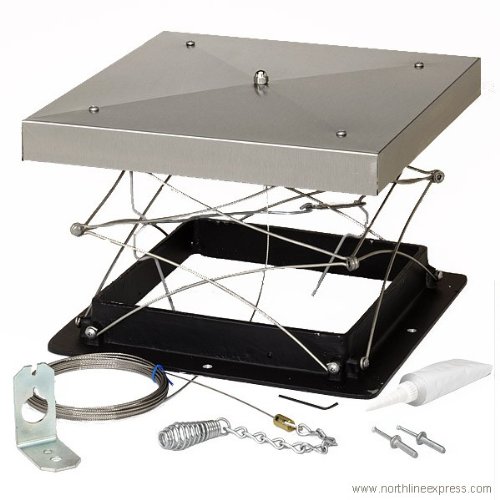 Lock-Top 09120 Stainless Steel Lock-Top 13" x 13" Energy-Saving Damper 09120