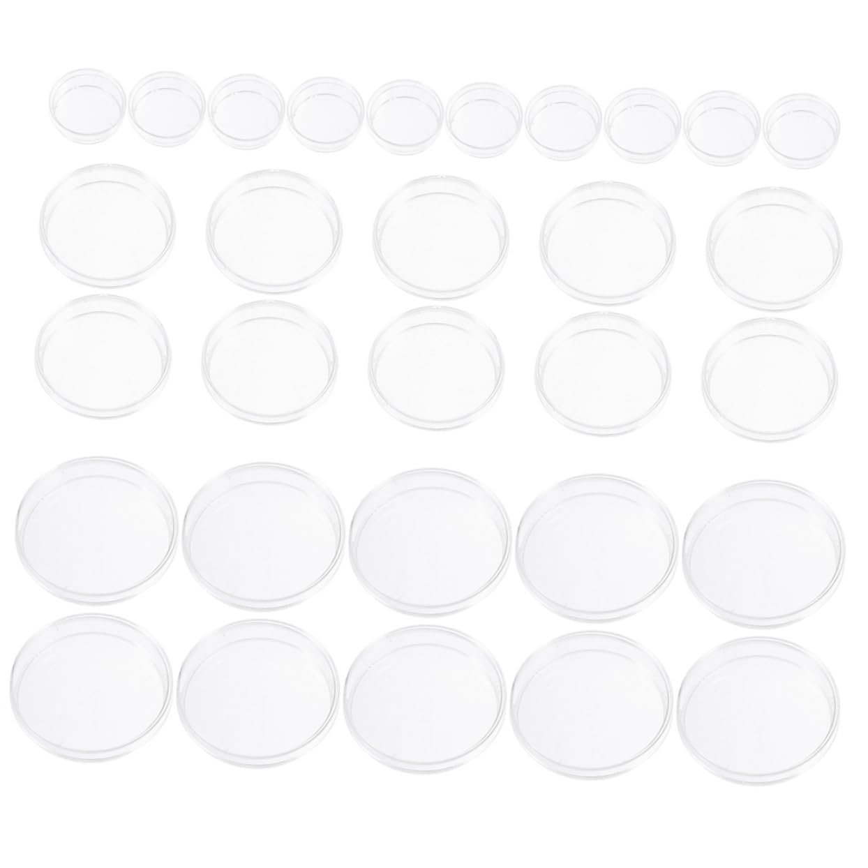 FUNOMOCYA 30pcs Vessel Laboratory Petri Dish Culture Petri Dishes Petri Dish for Culture Yeast Petri Dish with Lids Transparent Petri Dishes Petri Dish Plastic