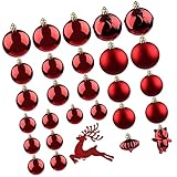 【IDEAL DEKOR】Diese Dekorationen sind hell gefärbt und können verwendet werden, um einen Weihnachtsbaum, eine Girlande oder einen Esstisch zu schmücken, um Ihnen eine starke Weihnachtsatmosphäre zu verleihen. Es kann auch bei Hochzeiten, Verlobungen, Geburtstagen und Jubiläumsfeiern verwendet werden. Es ist ideal für dekorative Objekte.