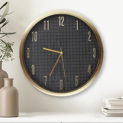 Image of Home Centre AW24-MODERN Wall CLOCK-40 X 40 X 4.8 CM-Black