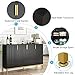 Tribesigns Luxury Buffet Cabinet with Storage, 59 Inch Kitchen Sideboard Cabinet for Dining Room, Living Room, Black and Gold