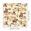 24 Sheets Western Pattern Paper 11.8" x 11.8" Western Cowboy Scrapbook Paper Wild West Desert Cactus Rodeo Boots Patterned Double-Sided Decorative Craft Papers for Wild West Scrapbooking Card #1