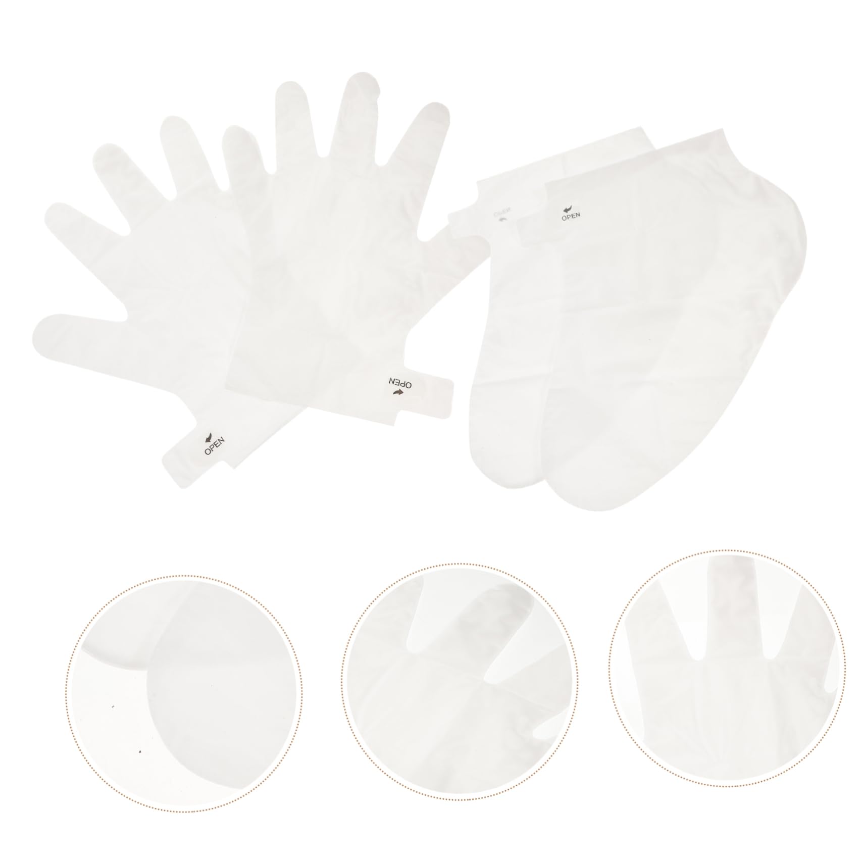 TOVINANNA 2pcs Hand and Foot Mask Exfoliating Moisturizing for Cuticle Removal Gloves for Whitened Skin present for Dry Skin Care